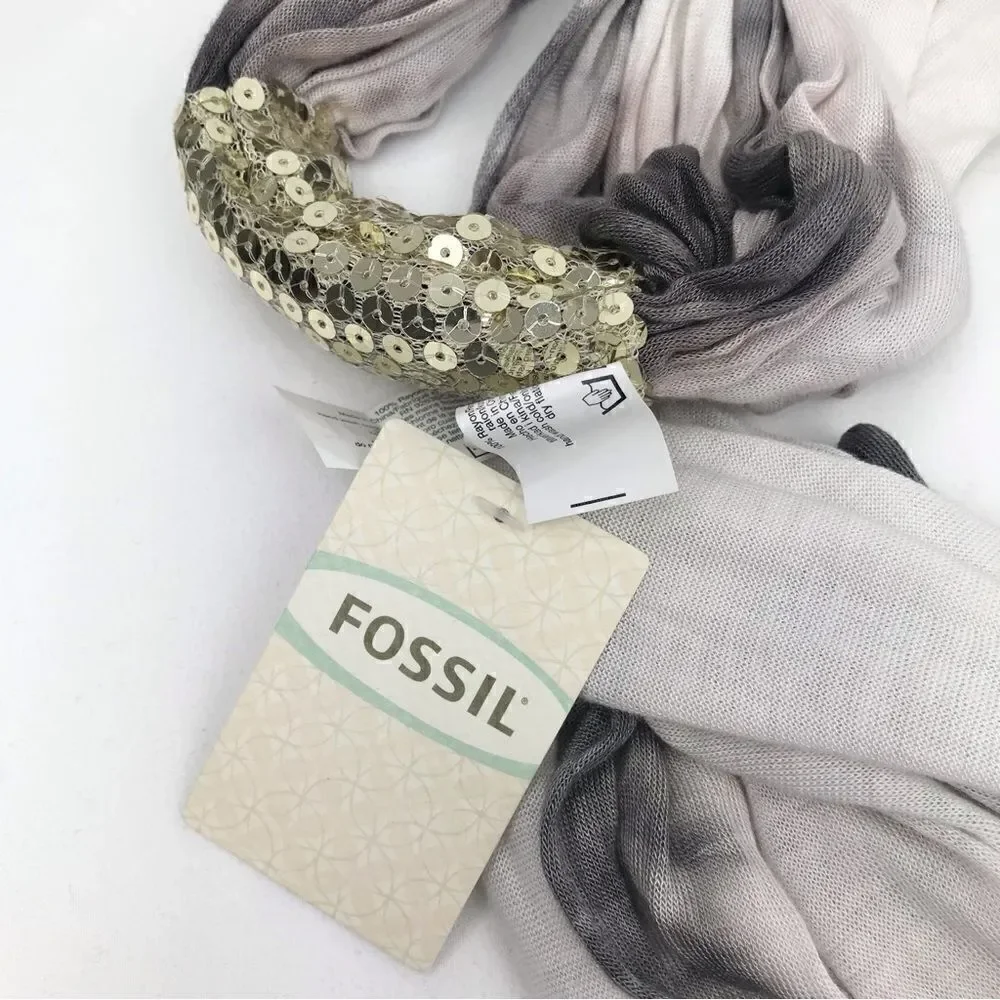 Fossil JENNA Ombre Sequin Infinity Scarf- New With Tags